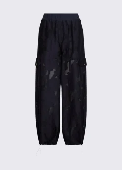 Pantaloni in organza jacquard