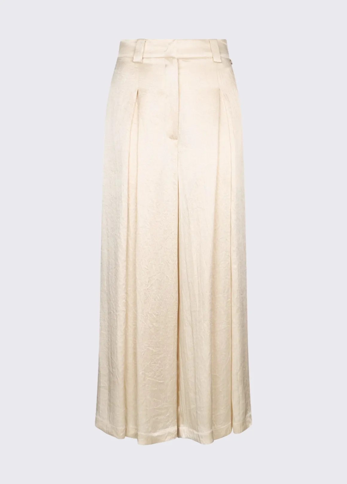Pantaloni in raso con spacchetti