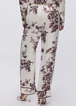Pantaloni in raso stampato