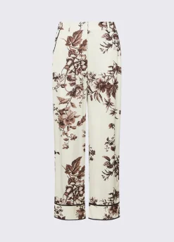 Pantaloni in raso stampato