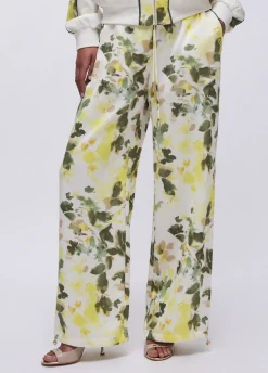 Pantaloni in raso stampato