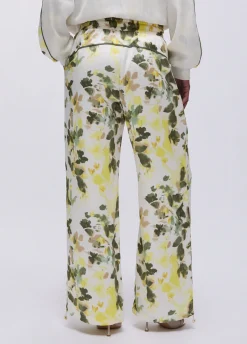 Pantaloni in raso stampato