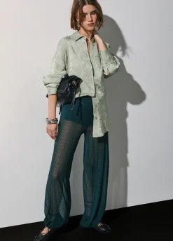 Pantaloni in tulle con ricami gioiello