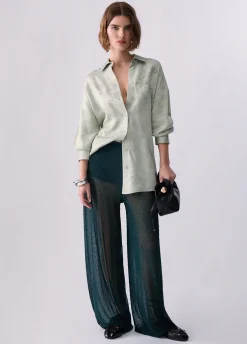 Pantaloni in tulle con ricami gioiello