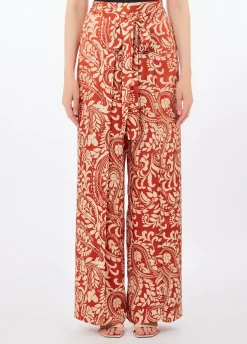 Pantaloni in twill stampato
