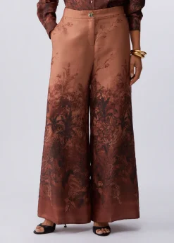 Pantaloni in twill stampato