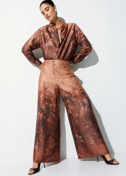 Pantaloni in twill stampato