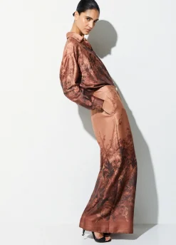 Pantaloni in twill stampato