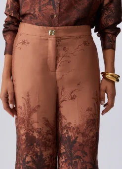 Pantaloni in twill stampato