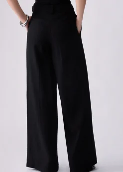 Pantaloni in viscosa fiammata