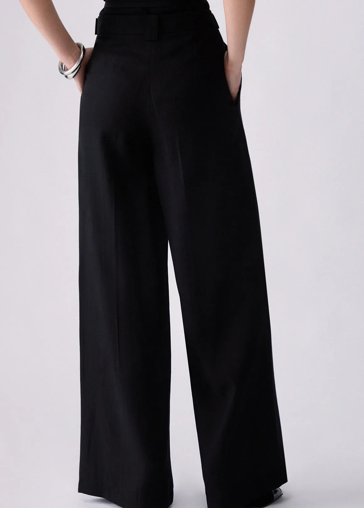 Pantaloni in viscosa fiammata