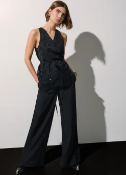 Pantaloni in viscosa fiammata