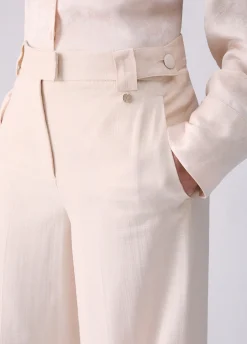Pantaloni in viscosa fiammata
