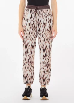 Pantaloni jogging in raso stampato
