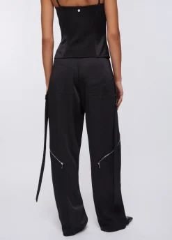Pantaloni larghi con zip