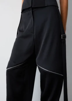 Pantaloni larghi con zip