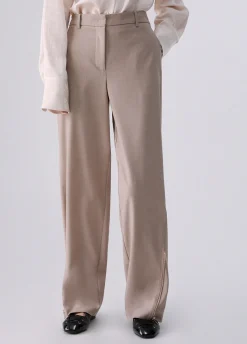 Pantaloni mélange con zip