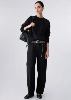 Pantaloni oversize con charm