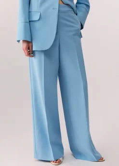 Pantaloni palazzo con doppio cintone