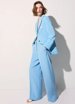 Pantaloni palazzo con doppio cintone