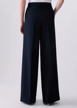 Pantaloni palazzo con doppio cintone