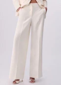 Pantaloni palazzo con doppio cintone
