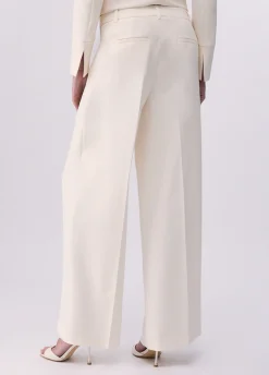 Pantaloni palazzo con doppio cintone