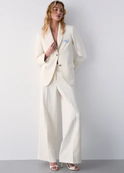 Pantaloni palazzo con doppio cintone
