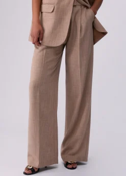 Pantaloni palazzo in tessuto mélange