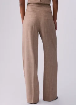 Pantaloni palazzo in tessuto mélange