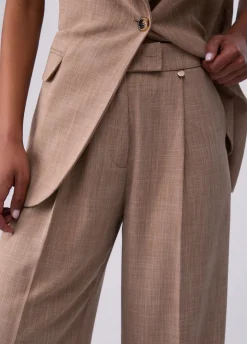 Pantaloni palazzo in tessuto mélange
