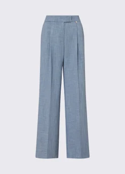 Pantaloni palazzo in tessuto mélange