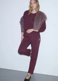 Pantaloni regular in felpa