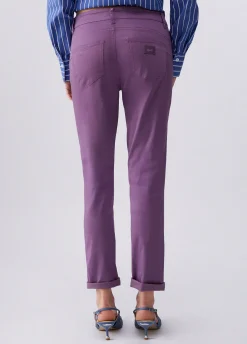 Pantaloni skinny con risvolto