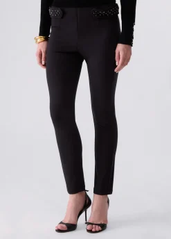 Pantaloni slim fit con applicazioni