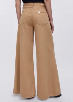 Pantaloni super flare a vita alta