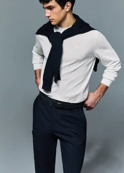 Pantaloni worker in misto lana