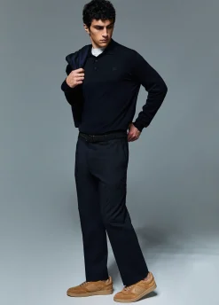 Pantaloni worker in misto lana