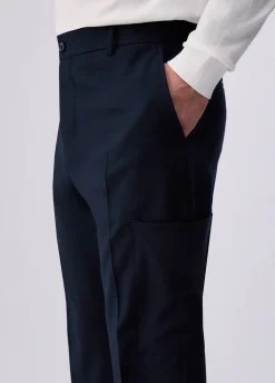 Pantaloni worker in misto lana