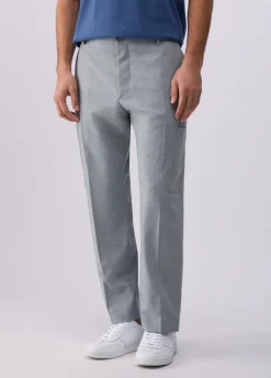Pantaloni worker in misto lana