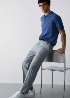 Pantaloni worker in misto lana