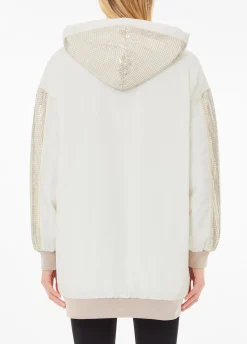 Parka con paillettes