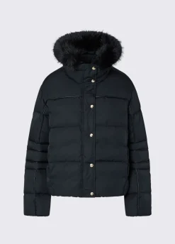 Piumino con colletto teddy