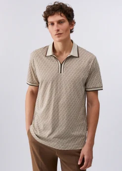 Polo con logo all-over