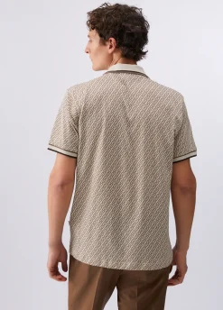 Polo con logo all-over