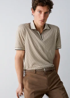 Polo con logo all-over