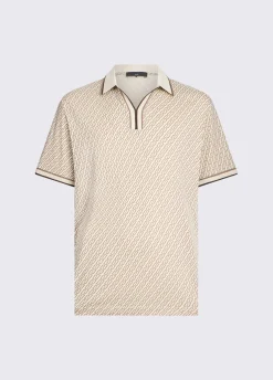 Polo con logo all-over