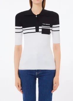 Polo in maglia a righe