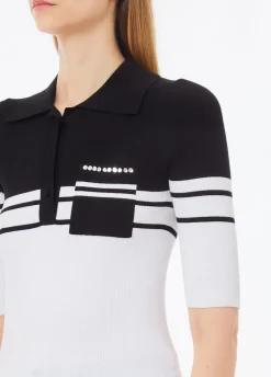 Polo in maglia a righe