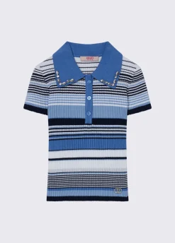 Polo in maglia a righe